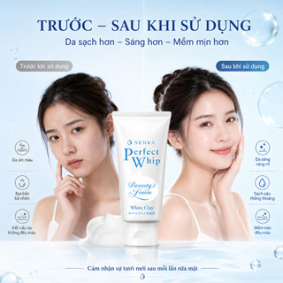 Sữa Rửa Mặt Senka Perfect Giúp Trắng Sáng Da, Cho Da Sạch Thoáng 120G