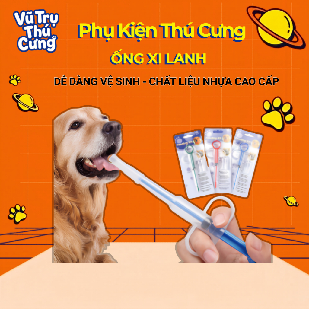 Ống bơm xi lanh hỗ trợ uống đa năng cho chó mèo