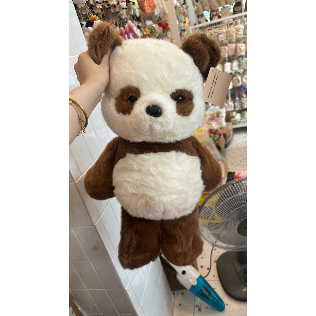 Gấu Thú Bông Gấu Trúc Nâu Qizai Thất Tử Panda Chạy Bộ Quà Tặng Độc Đáo Lông Xù Siêu Mềm Mịn Siêu Dễ Thương