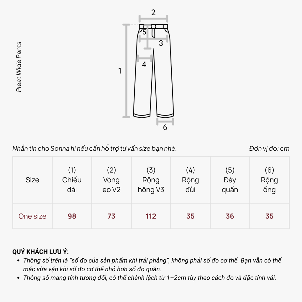 Quần Dài Ống Rộng Lưng Cao Xếp Ly, Chất Cotton Viscose - Pleat Wide Pants - Sonna hi