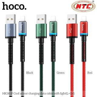 Cáp sạc nhanh báo đèn Hoco HK38 3A cổng LaiNing, max 3A, dài 1M - Phụ Kiện Nhất Tín