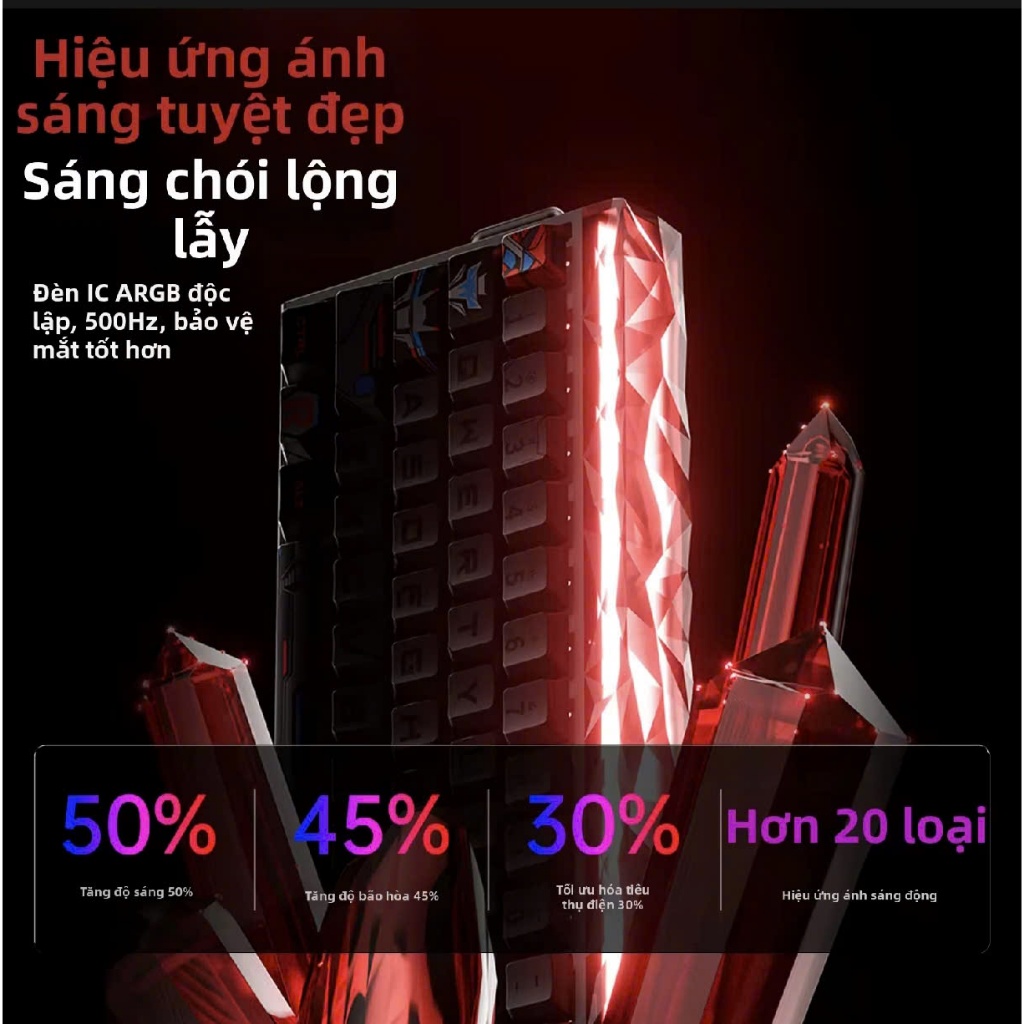 BÀN PHÍM CƠ - Aula Hero 68 Air Gaming Keyboard 3 Mode RGB Hall Effect Magnetic Switch, Rapid Trigger | BigBuy360 - bigbuy360.vn