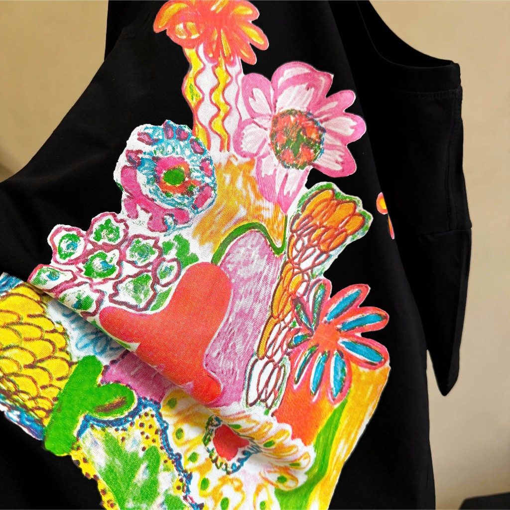 Áo Thun Mirage Đen Hoa Cam Local Brand Chất 100% Cotton Mềm Mịn Thoáng Mát.