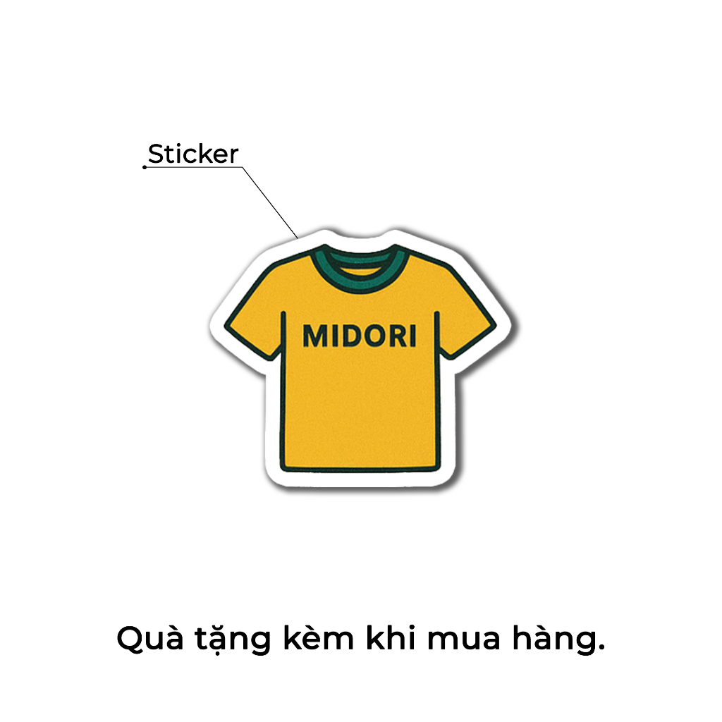 Sticker Dán Hình Túi Balo Ví Xách Áo Thun Trang Trí Nam Nữ Thương Hiệu MI  MIDORI