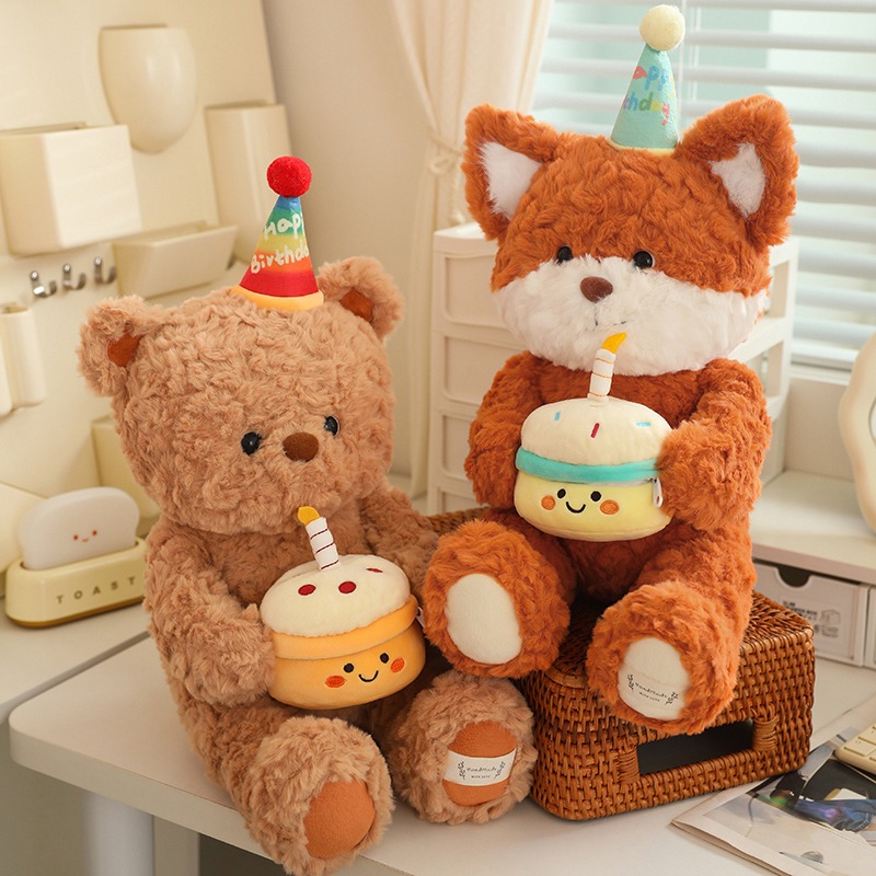 Gấu Bông Sinh Nhật Cáo Và Teddy Ôm Bánh Kem Cao Cấp Có Ngăn Đựng Đồ Bí Mật Quà Tặng Sinh Nhật Độc Đáo Cho Người Yêu