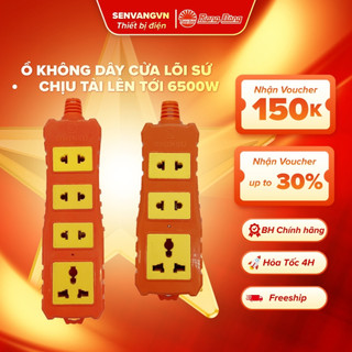 (Hỏa tốc 4h) Ổ Không Dây 4 Cửa (3 cửa)  Lõi Sứ Ominsu Chịu Tải Tới 6500W Chống Va Đập Và Lão Hóa