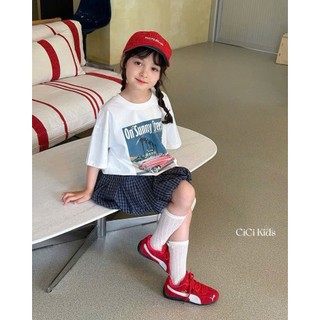 [B&G] Sét váy Áo form rộng phối chân váy caro năng động cá tính cho bé gái đi học, đi chơi mùa hè