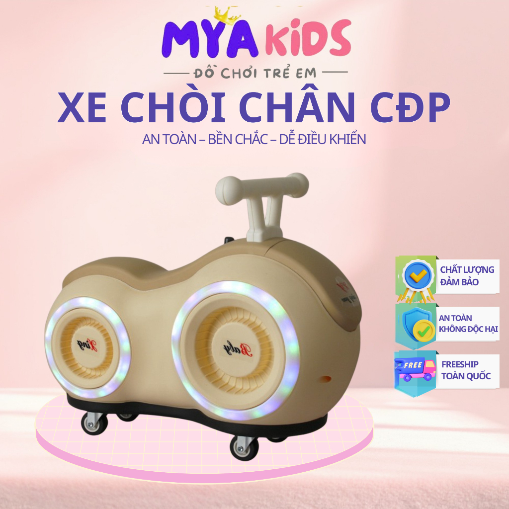 {CĐP-6-7-8}Xe Đậu Phộng Cao Cấp MYA KIDS , Xe Chòi Chân, Xe Tập Đi Cho Bé Cao Cấp Thế Hệ Mới, Có Đèn Có Nhạc Siêu Xinh