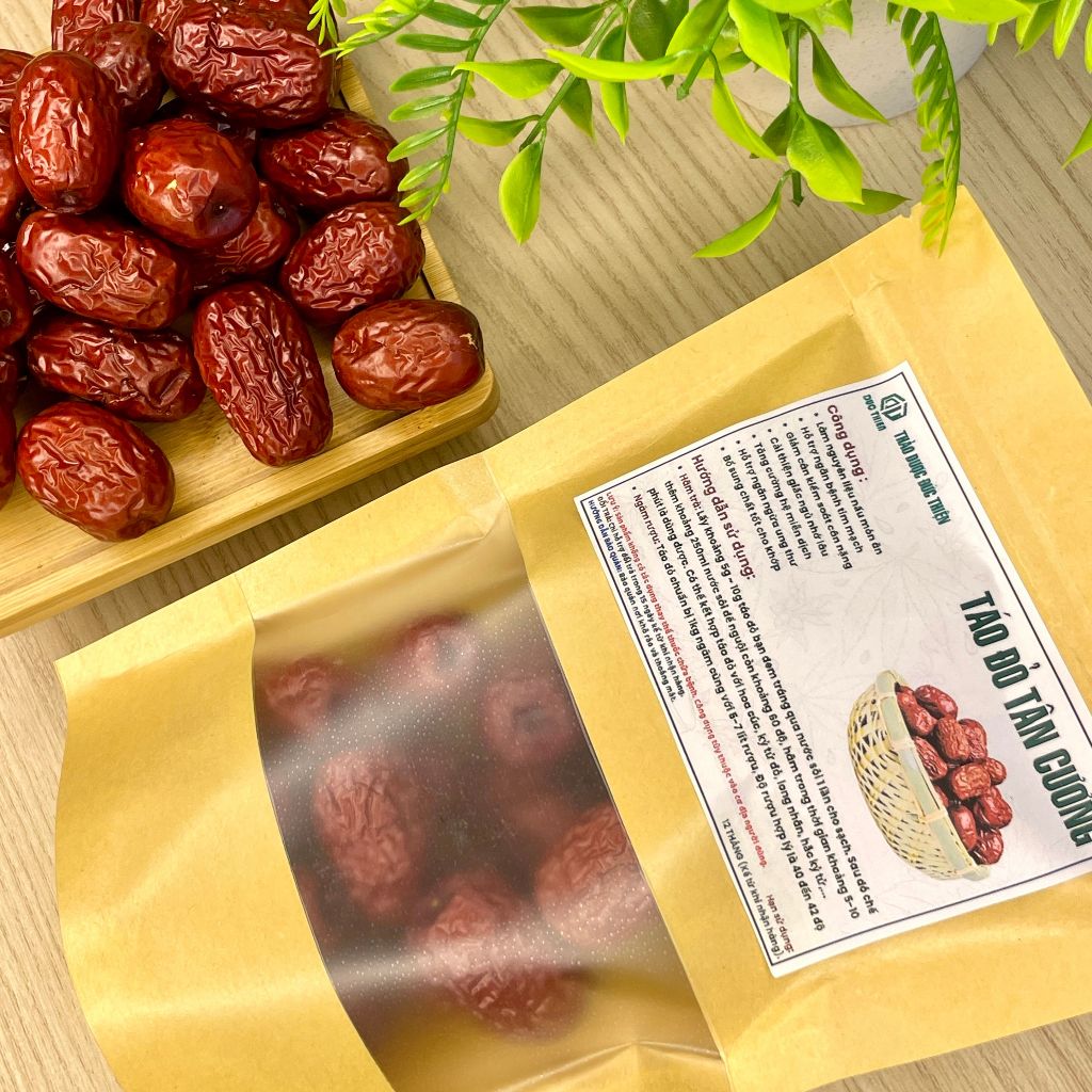 200g, 500g Táo Đỏ (Táo Tàu) Loại 1 Đức Thiện (Khô, Sạch, Thơm) - Làm Trà Hoa, Hỗ Trợ Tim Mạch