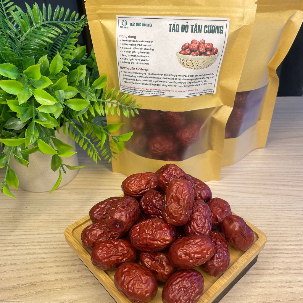 200g, 500g Táo Đỏ (Táo Tàu) Loại 1 Đức Thiện (Khô, Sạch, Thơm) - Làm Trà Hoa, Hỗ Trợ Tim Mạch