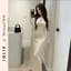 Váy Jolie Dáng Dài Cổ V Phối Tay Phồng Sang Trọng Quý Phái