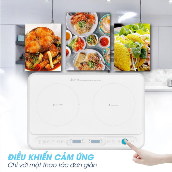 Bếp Từ Đôi Lumias LK225 Plus 3500W Chính Hãng, Mặt Kính Ceramic, Cảm Ứng LED, Bảo Hành 24 Tháng