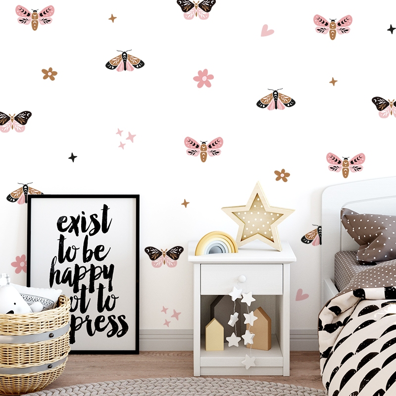 Sticker Decal Dán Tường Mẫu Bướm 2 Có Keo Sẵn - Trang Trí Cửa Kính - Decor Quán Cafe - Phòng Ngủ