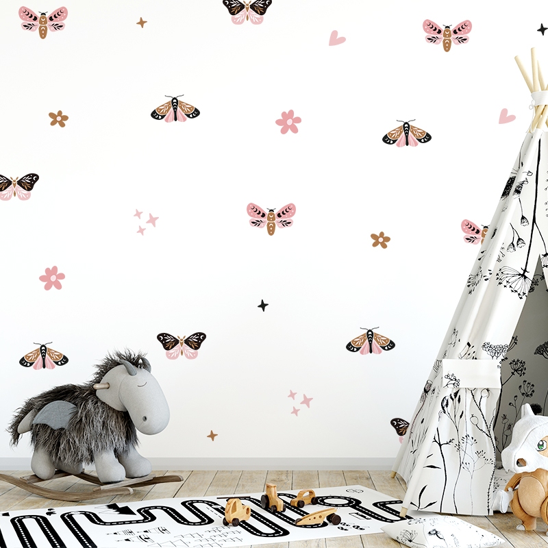 Sticker Decal Dán Tường Mẫu Bướm 2 Có Keo Sẵn - Trang Trí Cửa Kính - Decor Quán Cafe - Phòng Ngủ