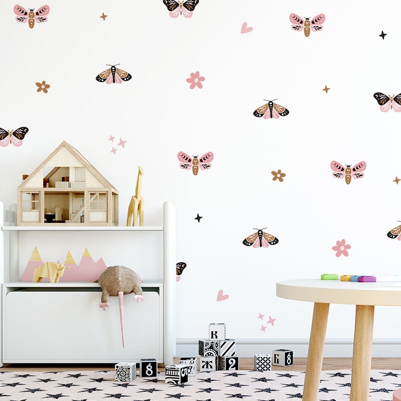Sticker Decal Dán Tường Mẫu Bướm 2 Có Keo Sẵn - Trang Trí Cửa Kính - Decor Quán Cafe - Phòng Ngủ