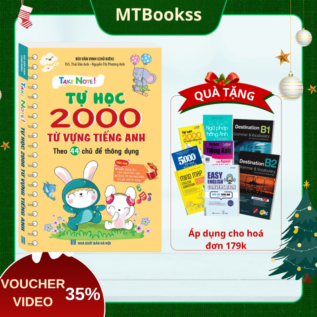 SÁCH - TAKE NOTE ! Tự Học 2000 Từ Vựng Tếng Anh (Theo 44 Chủ Đề Thông dụng)