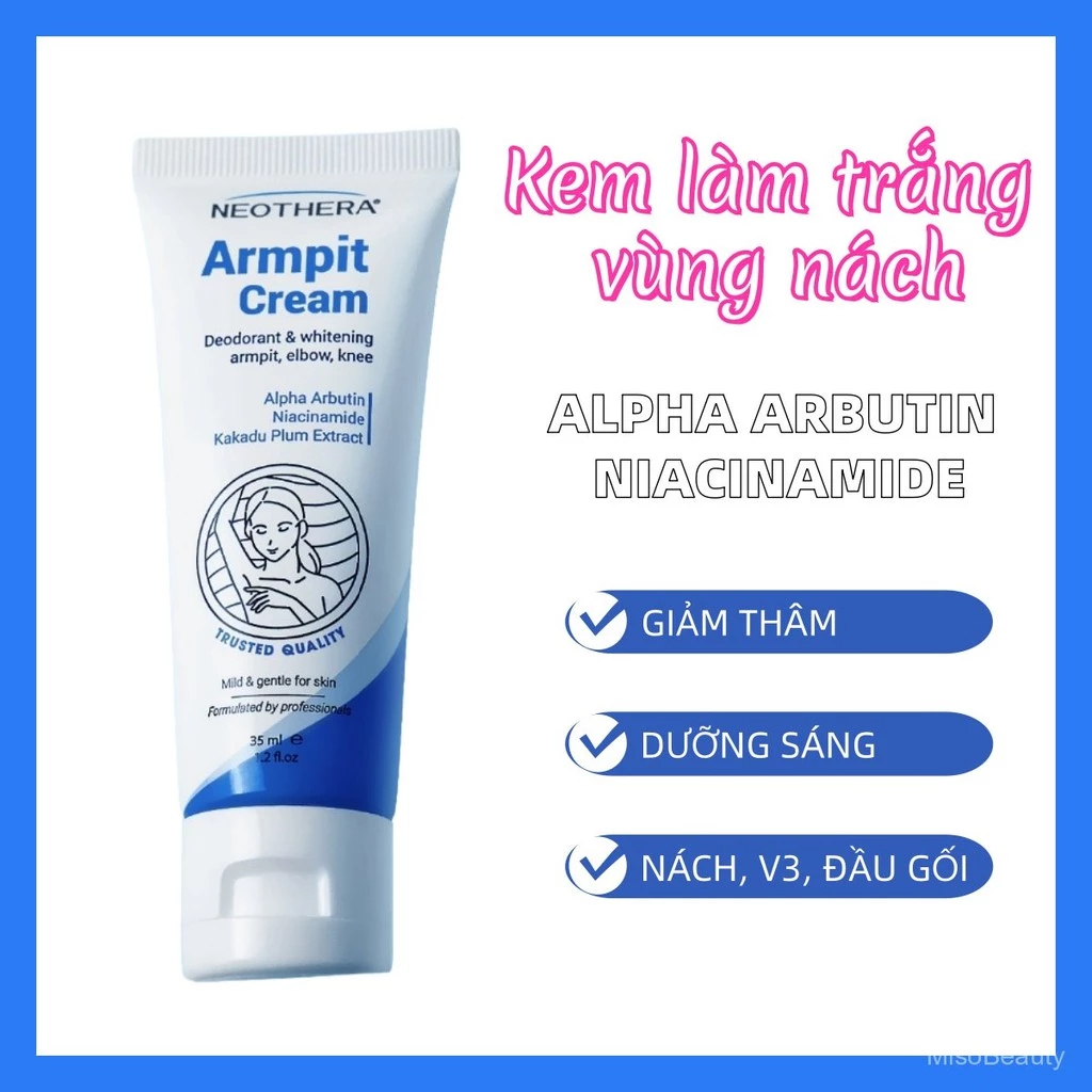 Kem dưỡng trắng giảm thâm nách ARMPIT CREAM Dưỡng Trắng Vùng Nách Mông Bikini Khuỷu Tay Đầu Gối 35gr