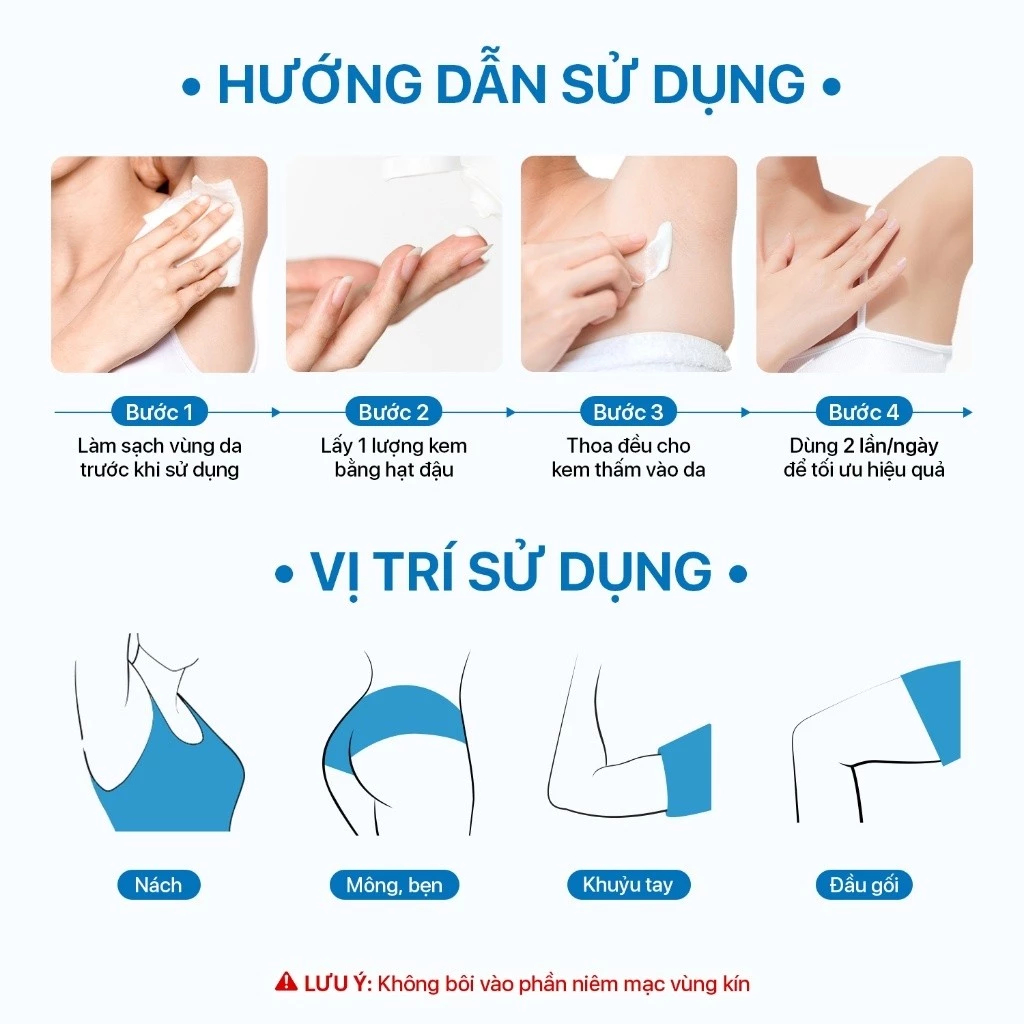 Kem dưỡng trắng giảm thâm nách ARMPIT CREAM Dưỡng Trắng Vùng Nách Mông Bikini Khuỷu Tay Đầu Gối 35gr