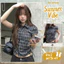 Áo sơ mi ngắn tay kẻ caro kiểu Sanwild mùa hè có dây rút tôn dáng trẻ trung | Khao Boutique