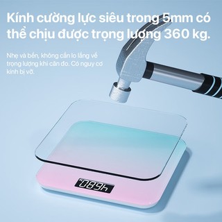 OOKAS Cân Điện Tử Cân Sức Khỏe Kính Cường Gia Đình Trọng Lượng Tối Đa 150Kg