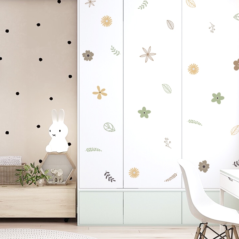 Sticker Decal Dán Tường Mẫu Hoa Nhí 26 Có Keo Sẵn - Trang Trí Cửa Kính - Decor Quán Cafe - Phòng Ngủ
