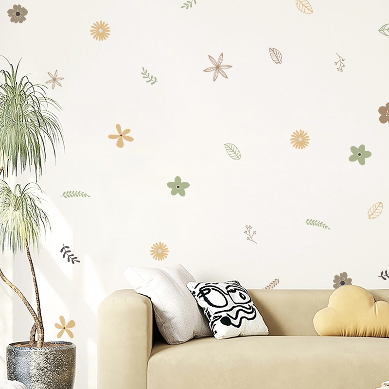 Sticker Decal Dán Tường Mẫu Hoa Nhí 26 Có Keo Sẵn - Trang Trí Cửa Kính - Decor Quán Cafe - Phòng Ngủ