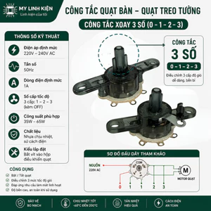 Công tắc quạt treo tường, công tắc quạt bàn, công tắc quạt công nghiệp chất lượng cao.