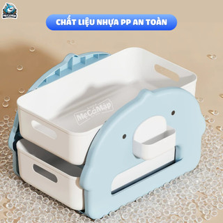 Kệ Đựng Đồ Đa Năng Có Bánh Xe, Giá Để Cặp Sách Đồ Dùng Học Tập Cho Bé, Chất Liệu Nhựa PP Cao Cấp Chịu Lực Tốt - HC27