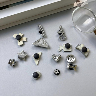 Set 14 Sticker, Charm 3D chủ đề GOODLUCK gắn Dép Sục, Cá Sấu JB-281 Mita