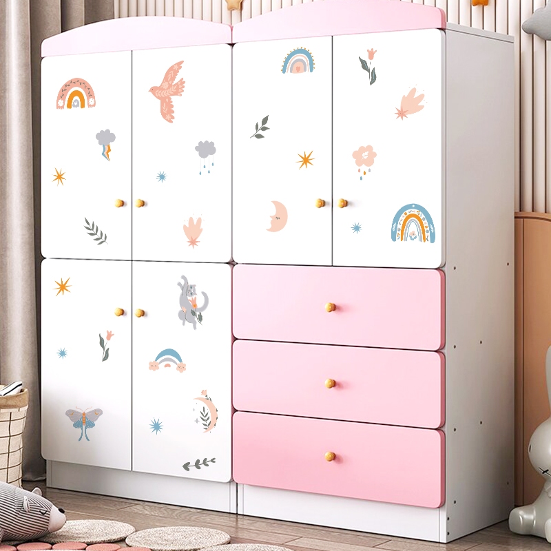 Sticker Decal Dán Tường Mẫu Boho 7 Có Keo Sẵn - Trang Trí Cửa Kính - Decor Quán Cafe - Phòng Ngủ