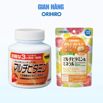 Combo bổ sung Vitamin tổng hợp hỗ trợ tăng cường đề kháng toàn diện (Nhai Dâu + Tổng hợp túi)