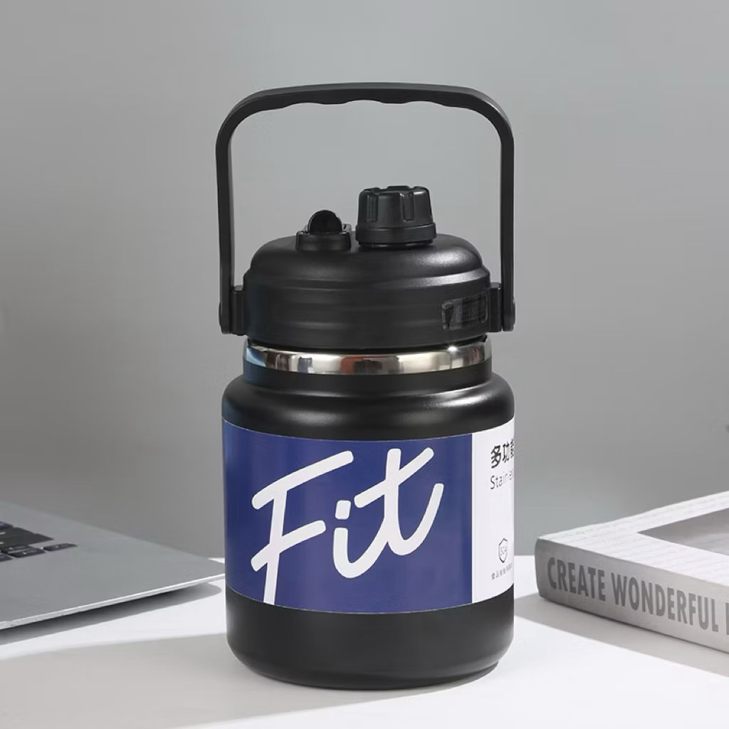 bình giữ nhiệt có ống hút 2lít 2,5lit chính hãng FIT có quai xách