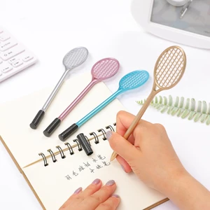 Bút bi tạo hình vợt cầu lông, 0.5mm, không lem mực, phù hợp học tập