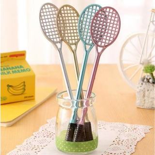 Bút bi tạo hình vợt cầu lông, 0.5mm, không lem mực, phù hợp học tập