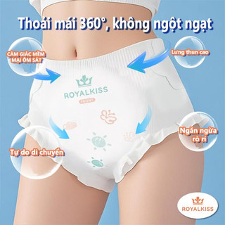 Combo 5 miếng băng vệ sinh dạng quần royalkiss size M-XL, Quần bvs mềm mịn, không cộm, không lộ viền