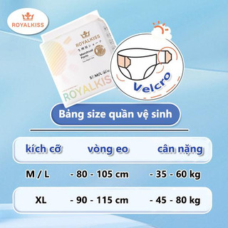 Combo 5 miếng băng vệ sinh dạng quần royalkiss size M-XL, Quần bvs mềm mịn, không cộm, không lộ viền