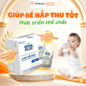 Sữa non pha sẵn CHÍNH HÃNG Nuti GrowPLUS+ Bạc 110ml tiện lợi cho bé hấp thu tốt, tăng cân hiệu quả