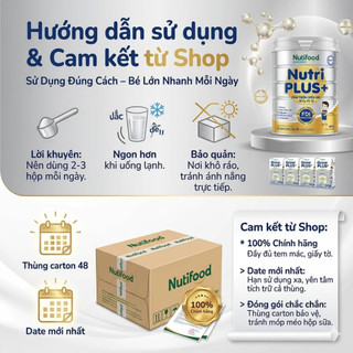 Sữa non pha sẵn CHÍNH HÃNG Nuti GrowPLUS+ Bạc 110ml tiện lợi cho bé hấp thu tốt, tăng cân hiệu quả