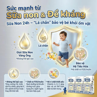 Sữa non pha sẵn CHÍNH HÃNG Nuti GrowPLUS+ Bạc 110ml tiện lợi cho bé hấp thu tốt, tăng cân hiệu quả
