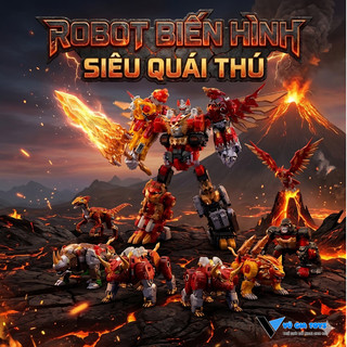 Đồ Chơi Lắp Ráp Robot Gundam Mecha Biến Hình Siêu Chiến Binh, Quái Thú 2in1 - Đồ Chơi Robot Biến Hình Sáng Tạo Cho Bé