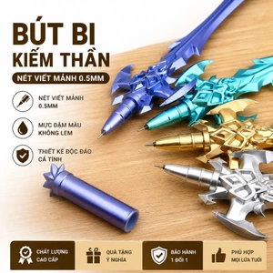 Bút bi tạo hình kiếm thần, 0.5mm, viết trơn tru, cho học sinh, dân văn phòng
