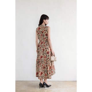 SWANLAKE | Váy Đầm Nữ Vải Linen Cổ Sơ Mi Cài Nút Sát Nách Có Túi Dây Thắt Eo Đuôi Cá Xòe D13691
