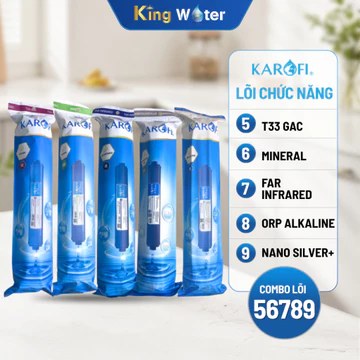 [HỎA TỐC] Combo 05 Lõi Karofi 56789 - Lõi Chức Năng T33, Mineral, Far, Nano, ORP Alkaline Chính Hãng