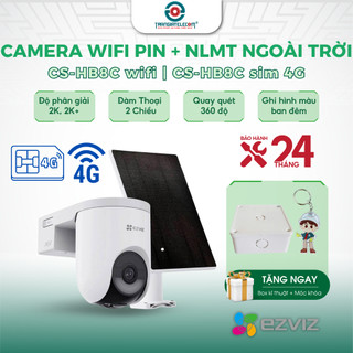 Camera WIFI Pin sạc kèm NLMT EZVIZ HB8C 4MP | HB8C sim 4G Ngoài trời, Đàm thoại - TRANGIATELECOM