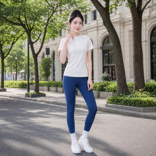Bộ thể thao nữ cao cấp áo tập gym tay ngắn quần legging ôm body co giãn thoáng khí solaFit 2235