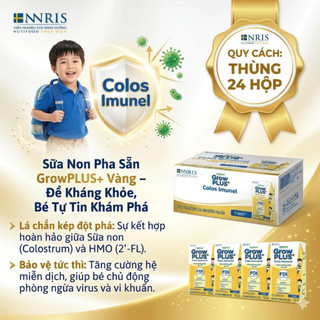 Sữa non pha sẵn CHÍNH HÃNG Nuti GrowPLUS+ Imunel 110ml (24 hộp) tăng đề kháng vượt trội, bảo vệ bé khỏe mạnh mỗi ngày