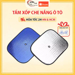 Combo 02 tấm che nắng xốp dày dặn cho xe ô tô có miếng nút cố định, tấm che nắng cửa ô tô xe hơi cách nhiệt làm mát