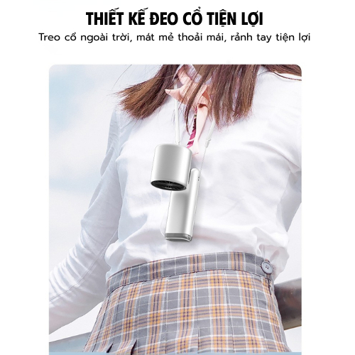 Quạt Cầm Tay Công Suất Lớn 4000mAh Sò Lạnh Làm Mát Nhanh, 100 Cấp Độ Gió, Màn Hình LED, Quạt Mini Cao Cấp