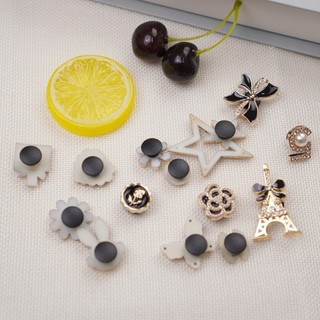 Bộ 15 Sticker, Charm 3D chủ đề Bunny Slay nhựa cứng gắn Dép Sục, Cá Sấu JB-320 Mita