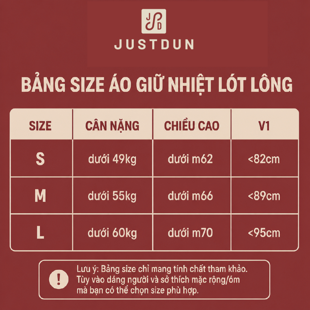Áo Giữ Nhiệt Lót Lông Dày Dặn Basic Dễ Phối Đồ JUSTDUN PQ5
